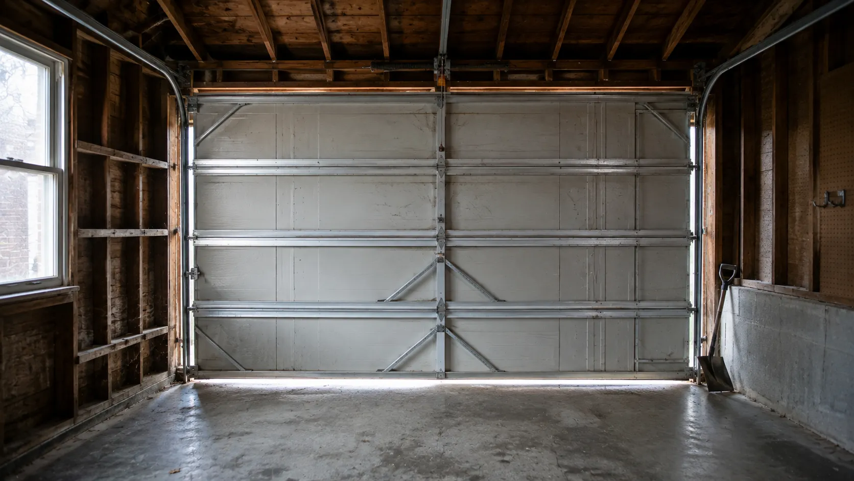 Garage door detail illustrating what our technician checks first on a huntington beach call